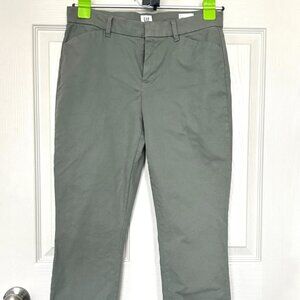 GAP Skinny Ankle Khaki Pants Women’s Size 4 Green Stretch Cotton